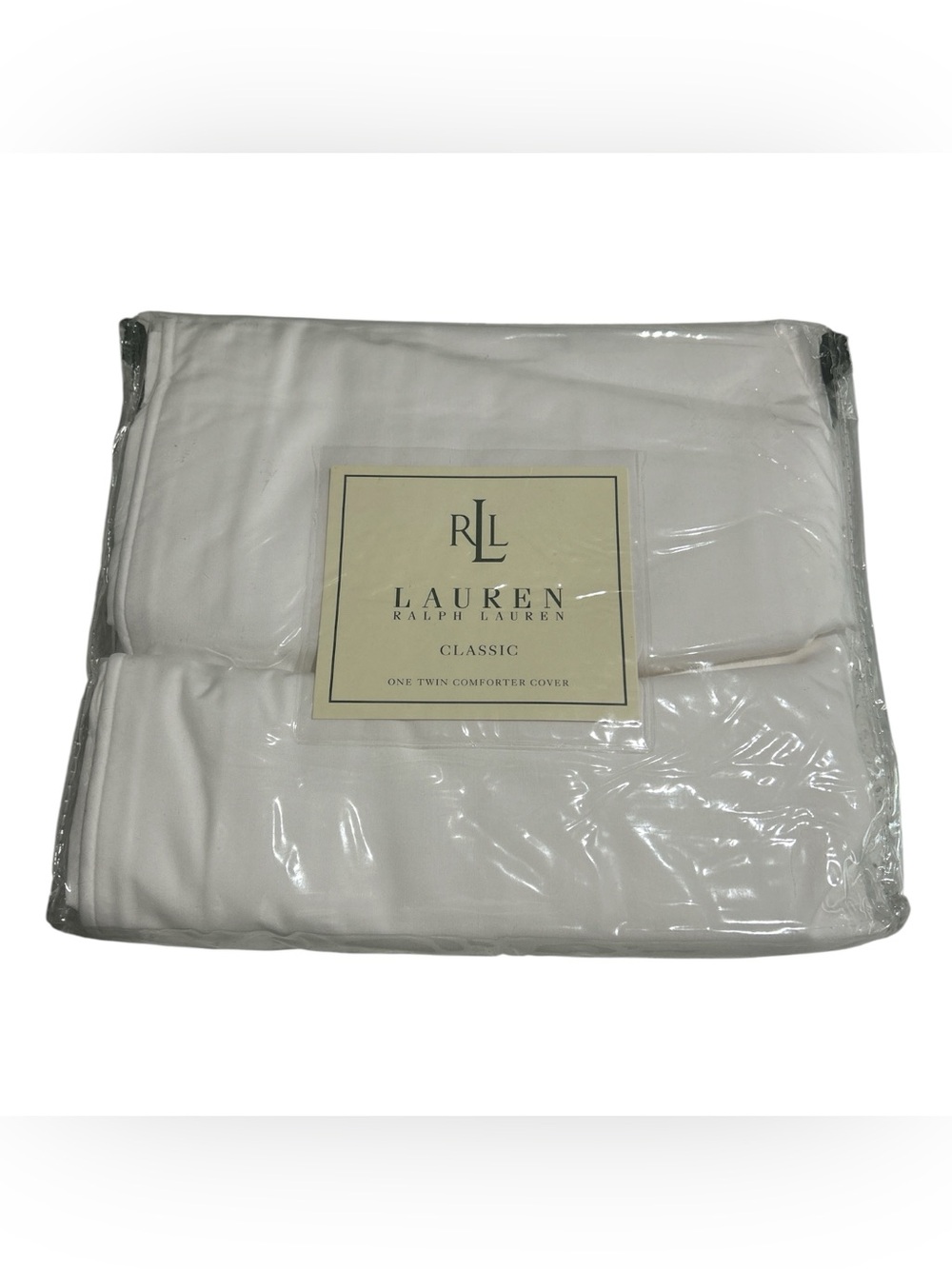 Ralph Lauren Home White Twin Supima Duvet/Comforter Cover 100% Cotton - NEW